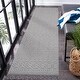 preview thumbnail 3 of 12, LOOM & LUXE Collection 2X8 Geometric Indoor/Outdoor Area Rug - 96" D x 26" W x 0.28" H
