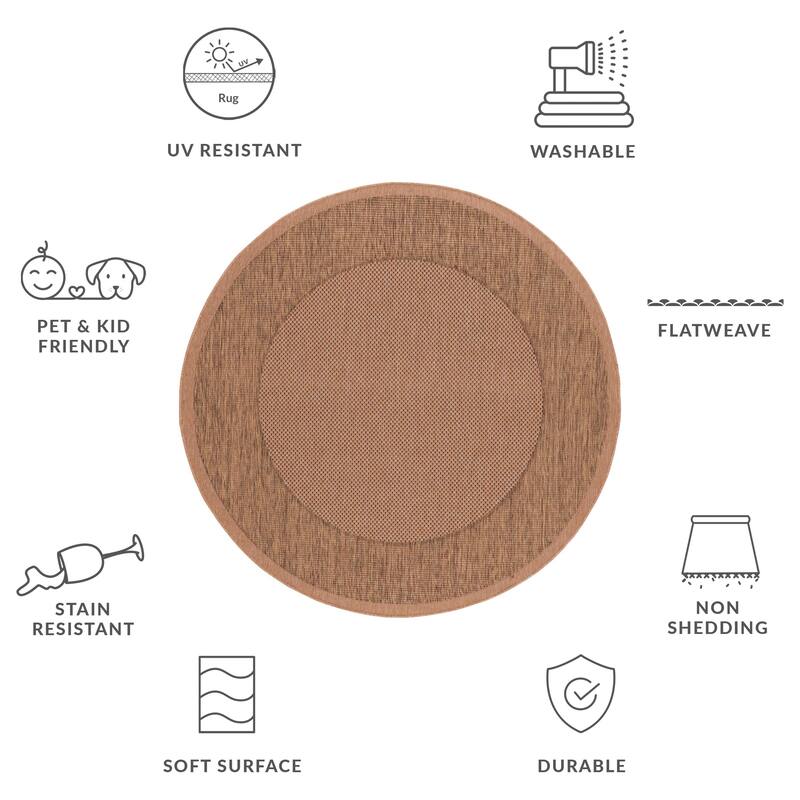 SAFAVIEH Courtyard Gwenneth Indoor/Outdoor Waterproof Patio Backyard Rug