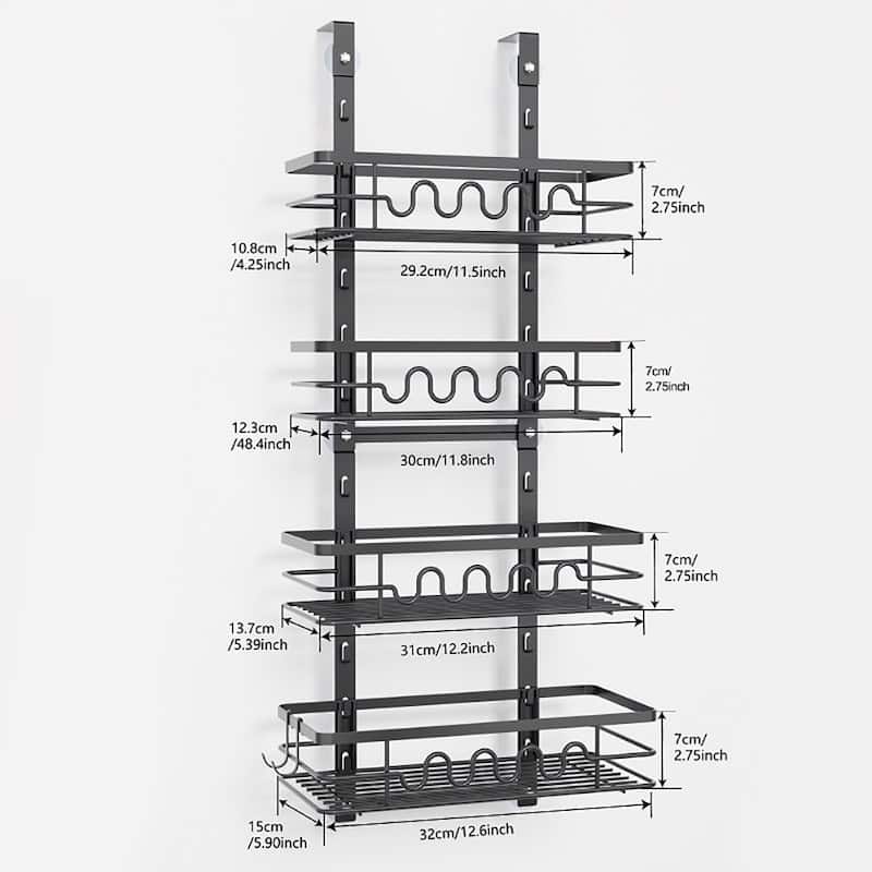 4-Layer Over The Door Storage Rack Organizer for Kitchen Bathroom
