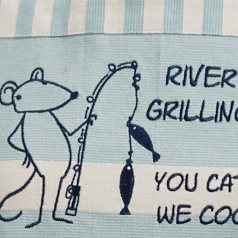 Park Designs River Runner Stripe River Rats Apron - 27 x 27 x 0.2
