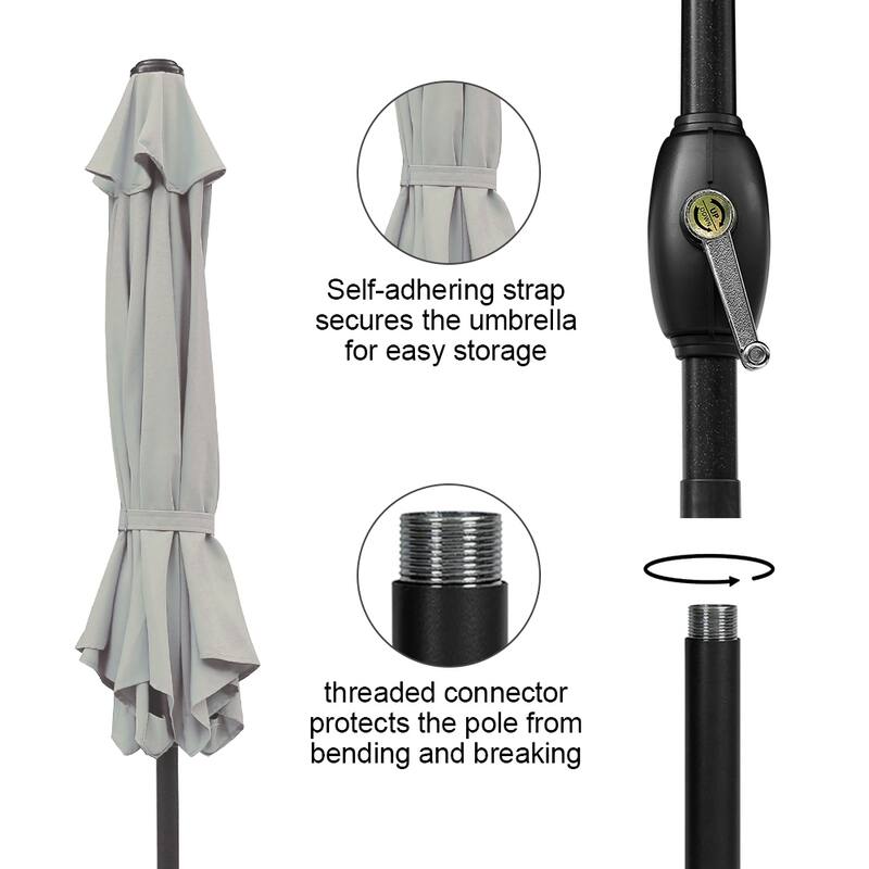 Royalcraft 7.5 ft Patio Market Umbrella with Crank
