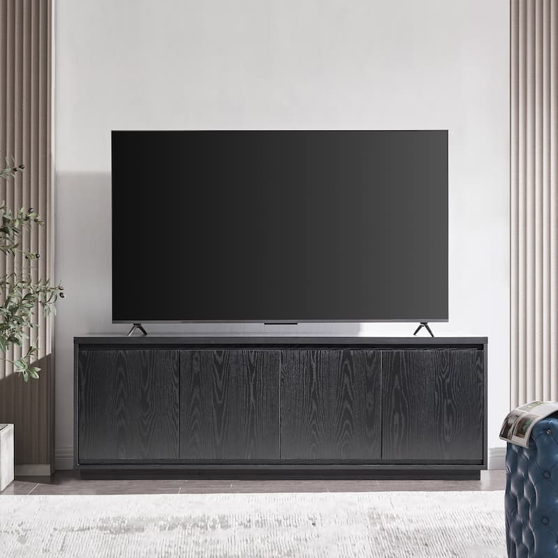 Presque Rectangular TV Stand for TV's up to 75" - Black