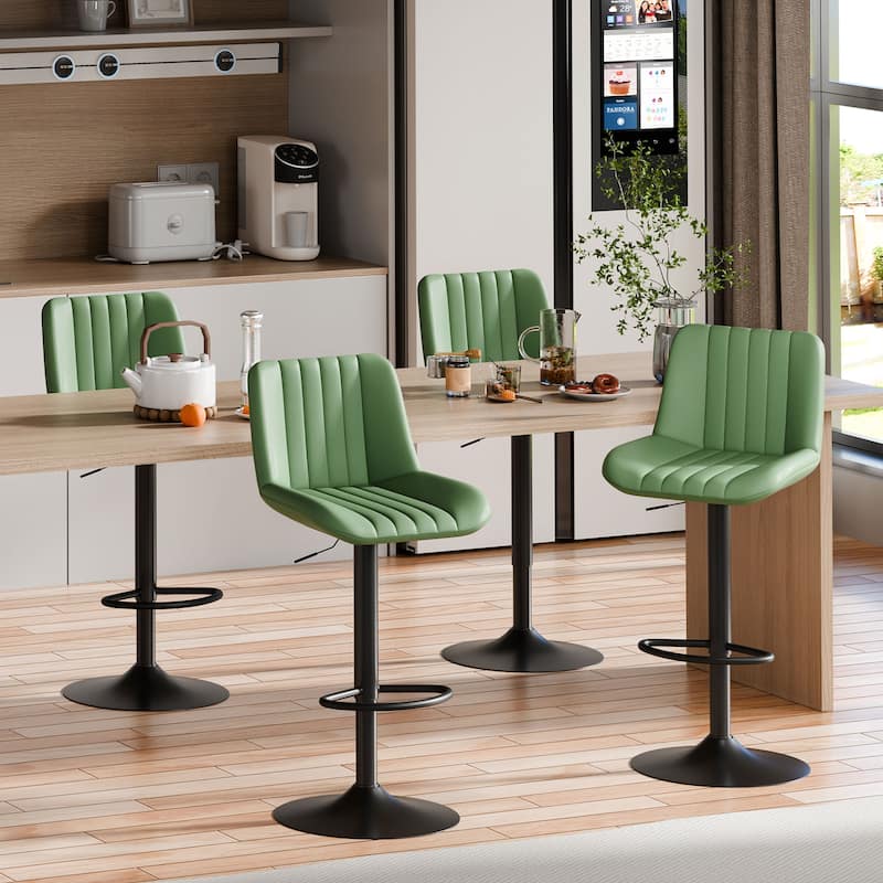 Bar Stool with 360° Swivel - Modern Kitchen & Home Bar Seating，Set of 2
