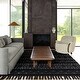 preview thumbnail 8 of 14, Chandy Textured Wool Area Rug 6' x 9' - Black