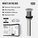 preview thumbnail 43 of 50, VIGO 1.75" W Vessel Bathroom Sink Grid Drain