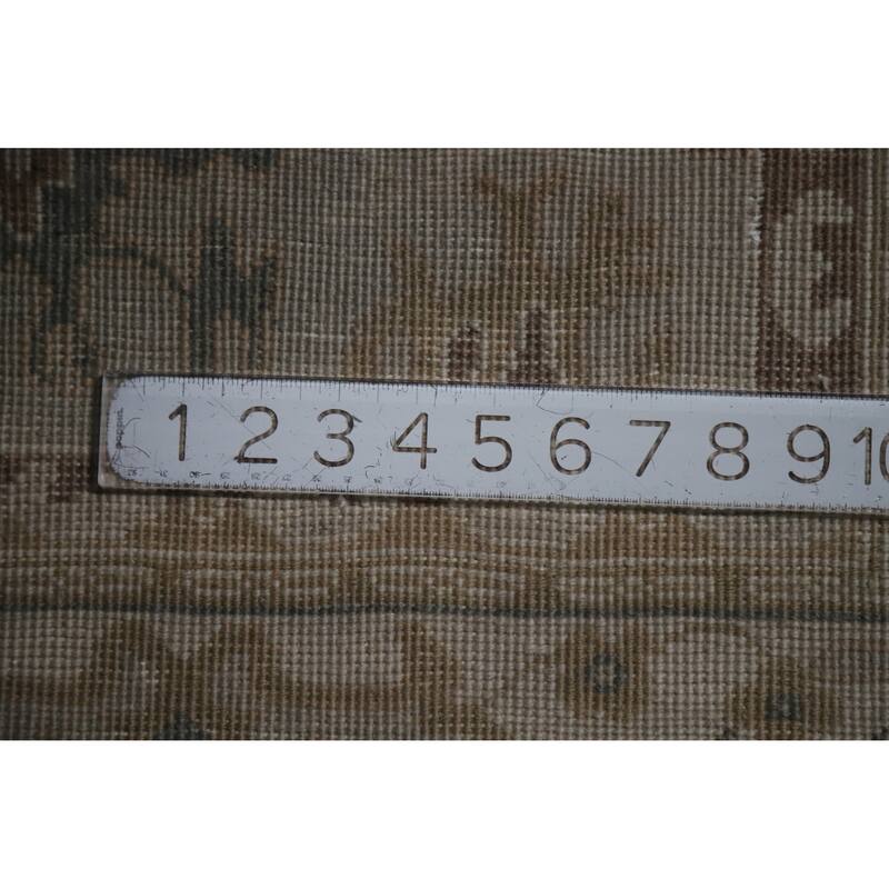 Hand Knotted Oriental 100% Wool Carpet Transitional Floral Greys & Charcoal Oushak Area Rug - 6' 0'' X 5' 1''