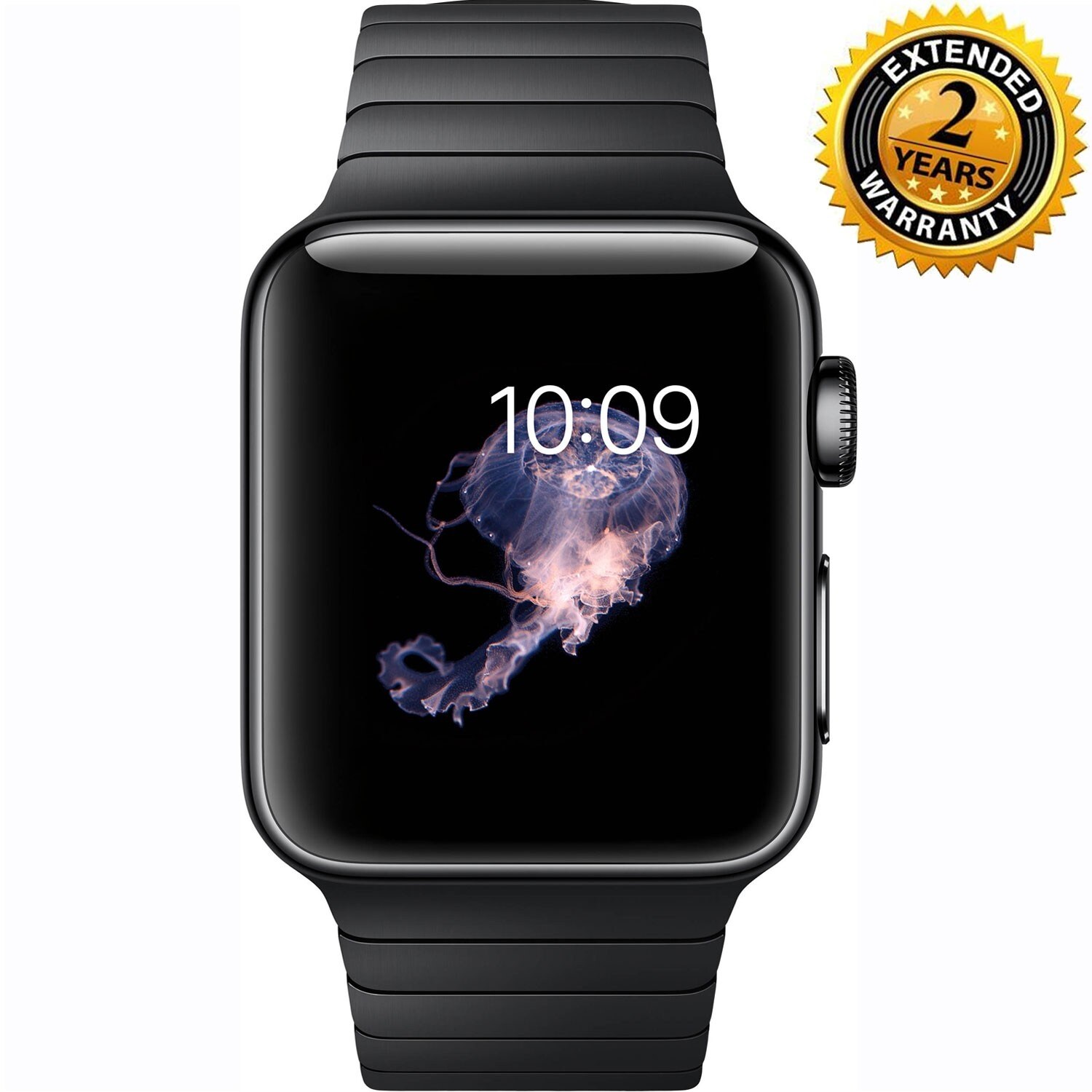 Apple Watch Series 2 38mm Smartwatch Space Black Stainless Steel Case Space Black Link Band With 2 Year Extended Warranty