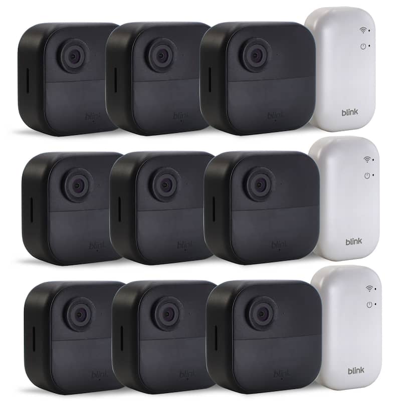 3x Blink Outdoor 4 (newest model) Wireless Smart Security Camera - Sync Module Core Included (3 Cameras) - Black - Black
