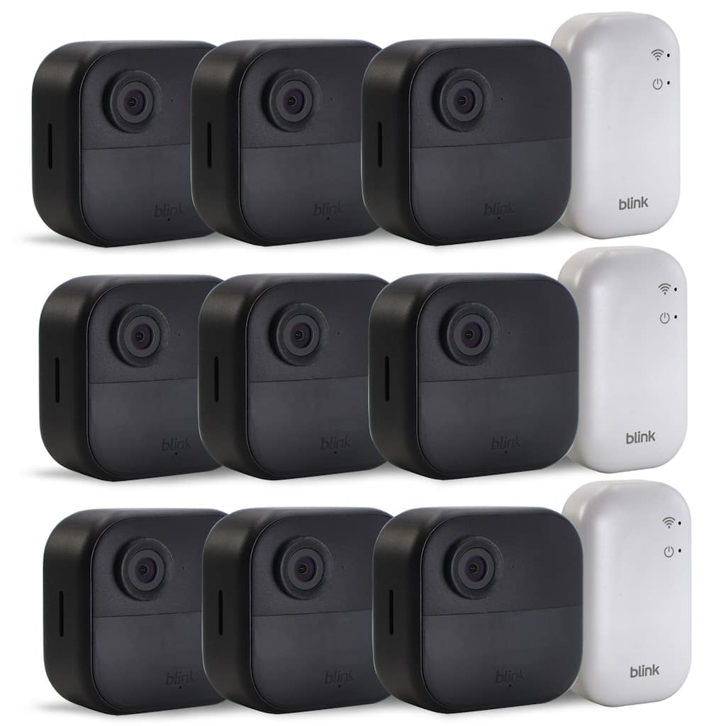 3x Blink Outdoor 4 (newest model) Wireless Smart Security Camera - Sync Module Core Included (3 Cameras) - Black