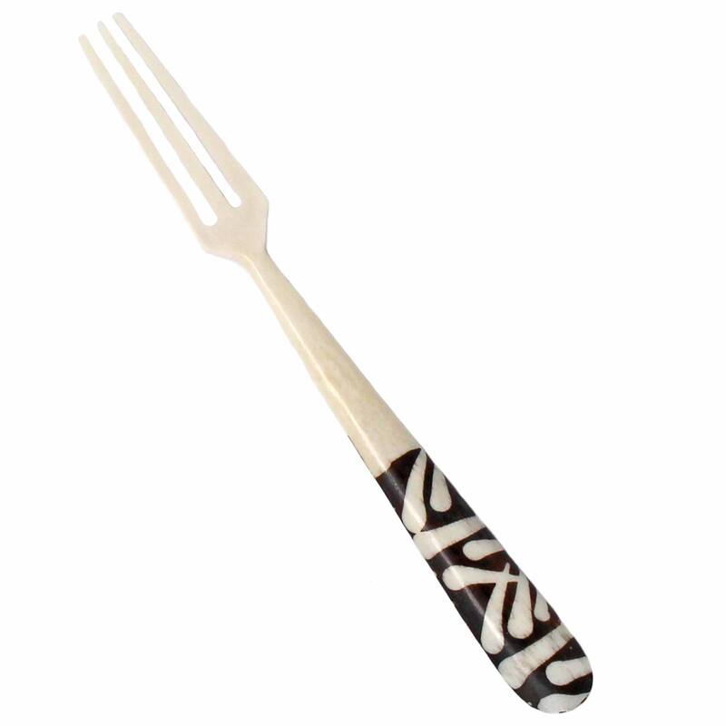 Hand-carved Long Batik Appetizer & Bar Utensils, Set of 2