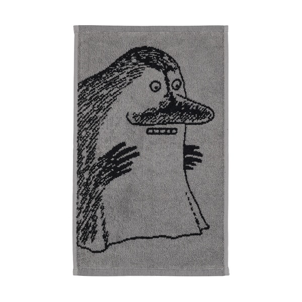 slide 2 of 3, Moomin by Arabia Hand Towel 12x19.7in The Groke Grey - 12 x 19.7"