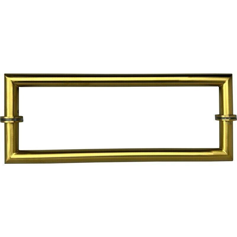 CEL 18"x 18" Mitered Corner Back to Back Shower Door Pull Handles Or Towel Bar - 18" x 18" - Satin Brass
