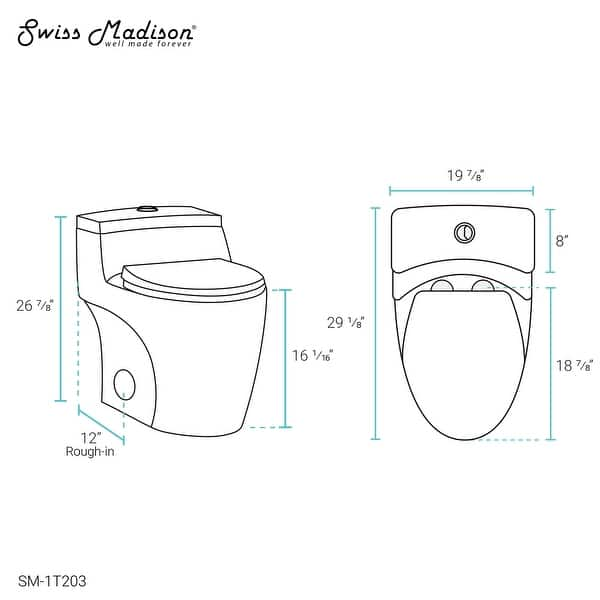 Manoir One-Piece Elongated Toilet Dual-Flush 1.1/1.6gpf - Bed Bath ...