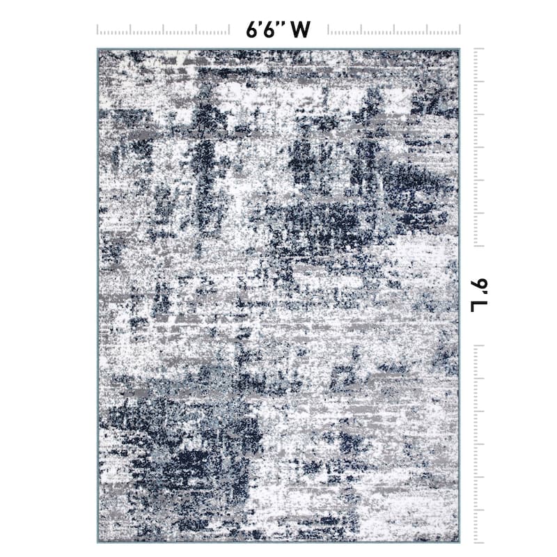 World Rug Gallery Distressed Abstract Area Rug