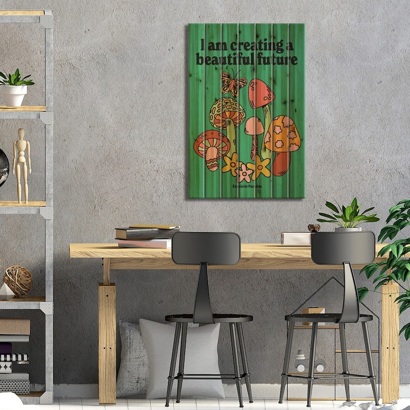 Beautiful Future Print On Wood by Exquisite Paradox - Multi-Color