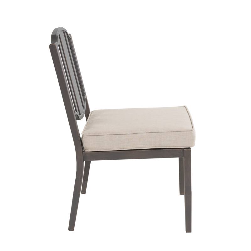 2-Piece Metal Outdoor Dining Chair