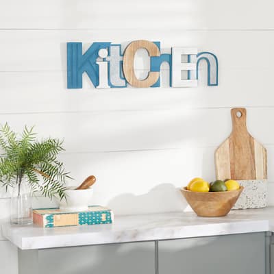 Multi MDF Coastal Wall Decor 7 x 24 x 1 - 24 x 1 x 7
