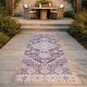 preview thumbnail 33 of 101, Machine Washable Indoor/ Outdoor Traditional Mankato Chantille Rug Purple - 2'3" x 7'6"