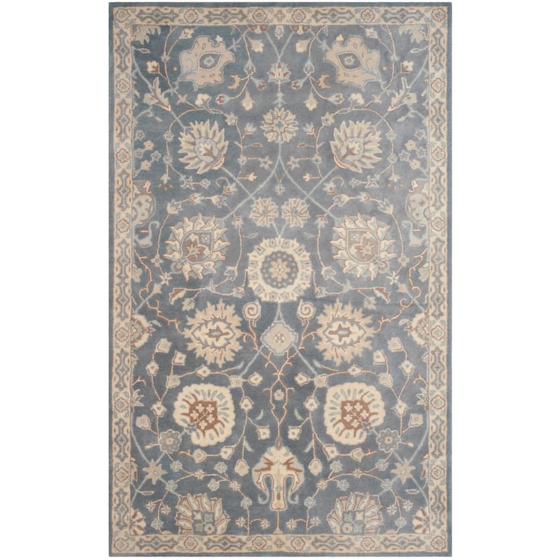 SAFAVIEH Handmade Heritage Plume Stripe Traditional Oriental Wool Rug