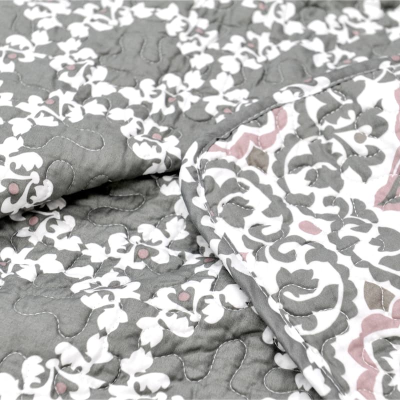Serenta 6 Piece Coventry Printed Microfiber Quilts Coverlet Set