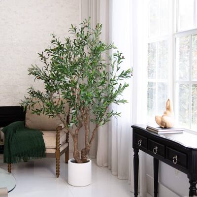 Olive Artificial Tree with Planter - 6' - Unlit