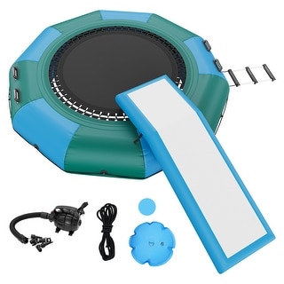 Inflatable Water Bouncer Kid Adult Floating Rebounder for Pool Lake Water Sports - 10ft