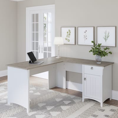 Salinas L-shaped Storage Desk by Bush Furniture