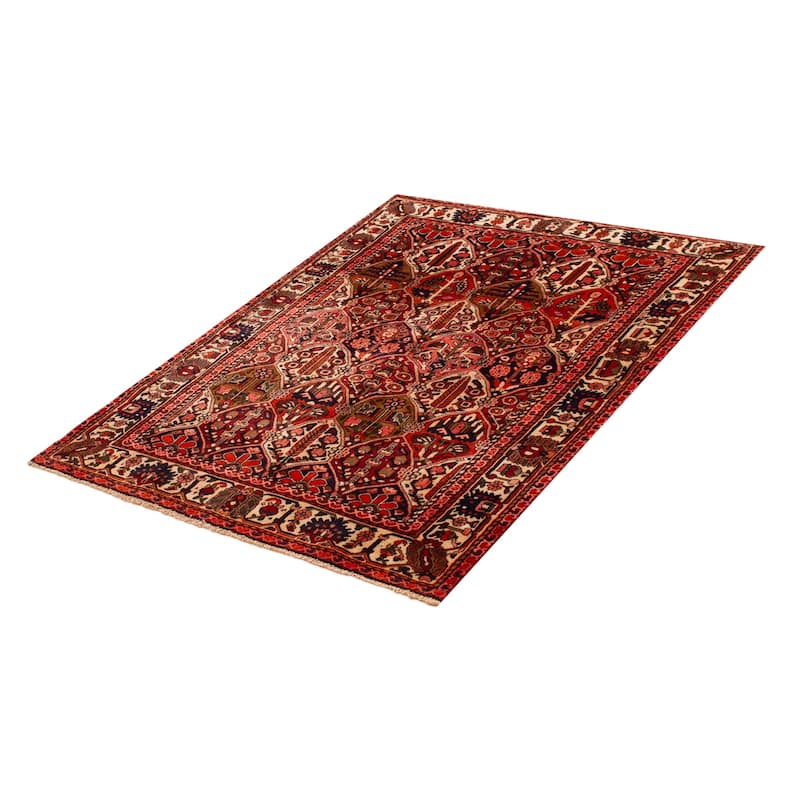 ECARPETGALLERY Hand-knotted Kayseri Red Wool Rug - 5'5 x 6'11