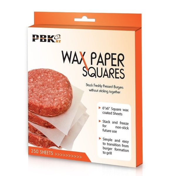 Hamburger Patty Paper Sheets, Parchment Paper Squares 250 pcs 6" x 6" Non-Stick. Opens flyout.