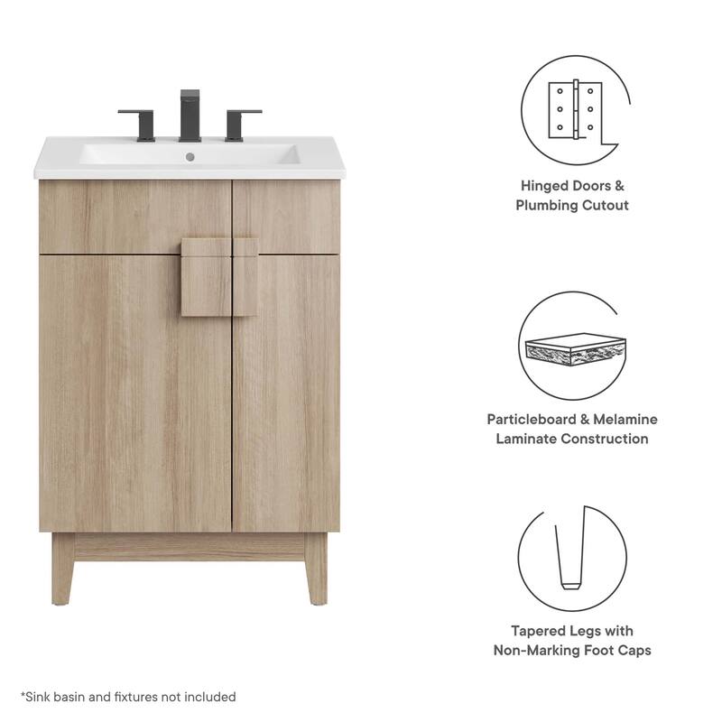 Miles 24" Bathroom Vanity Cabinet (Sink Basin Not Included) - 24