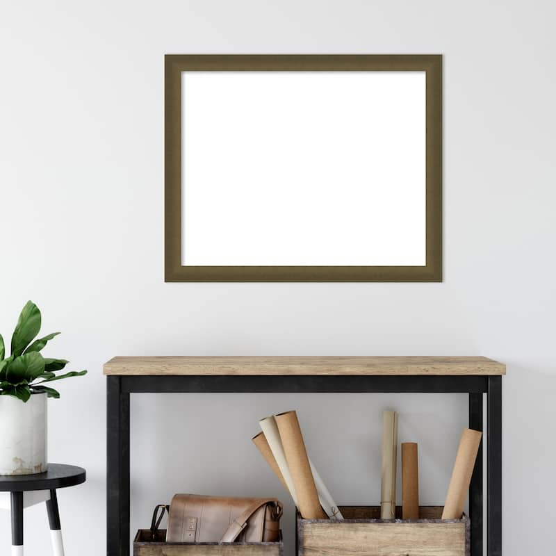 Amanti Art Blaine Light Bronze Narrow Framed Dry Erase Magnetic Board