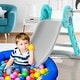preview thumbnail 18 of 18, Costway 3-in-1 Kids Indoor Slide with Basketball Hoop & Basketball, - See Details