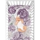 preview thumbnail 4 of 4, Sweet Jojo Designs Lavender Purple Boho Shabby Chic Floral Girl Fitted Crib Sheet Lilac Ivory Bohemian Vintage Watercolor Garden