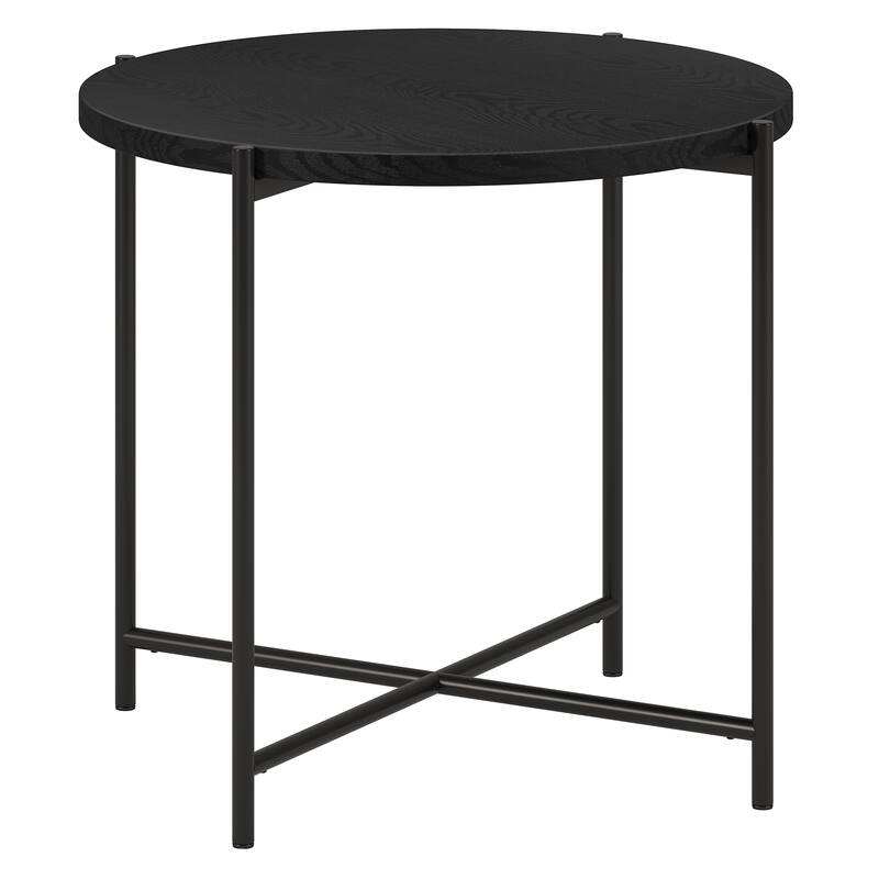 Loretta 23.63" Wide Round Side Table with MDF Top