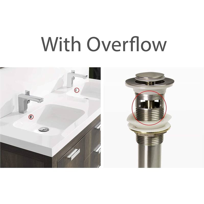 Dyconn Faucet 8-inch Bathroom Sink Pop-Up Drain with Overflow
