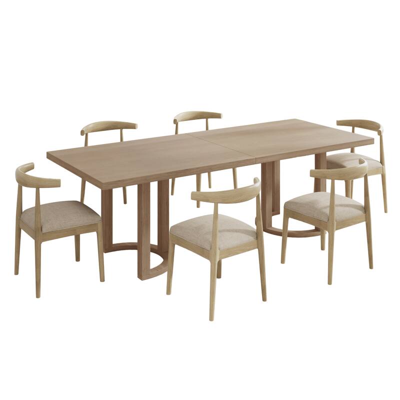 Christopher Knight Home - Hawk 7 Piece Solid Wood Dining Set