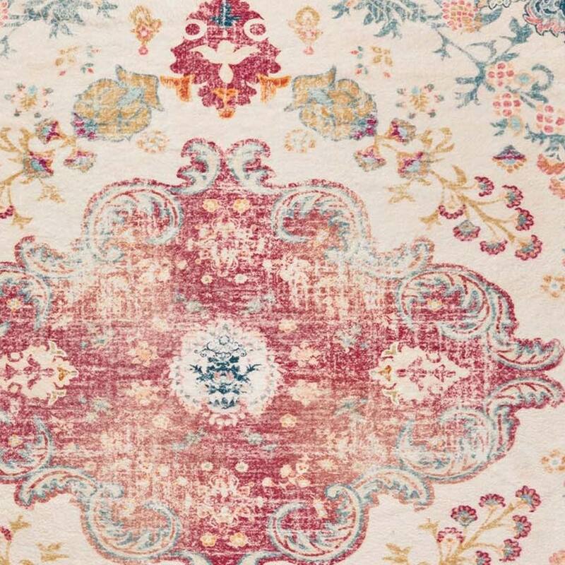 HomeRoots Medallion Traditional Rectangle Area Rug