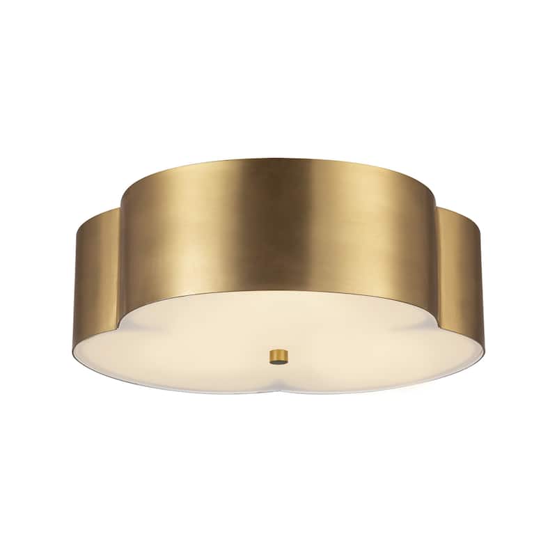Alora Lighting FM566314 Adella 3 Light 14" Wide Flush Mount Drum - Brushed Gold