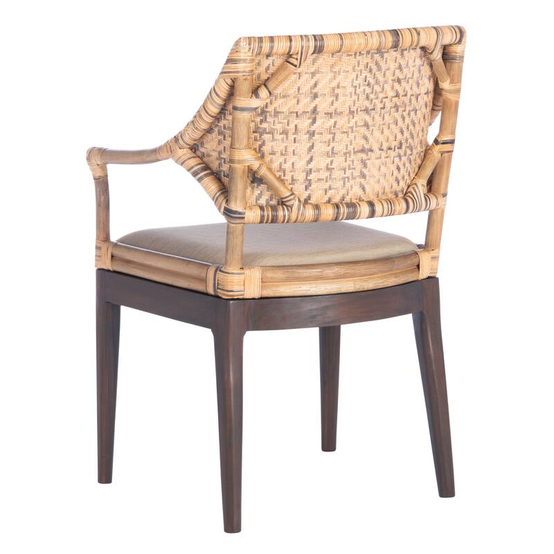 SAFAVIEH Saveta Honey Arm Chair - 23" x 22.5" x 34" - 23Wx23Dx34H