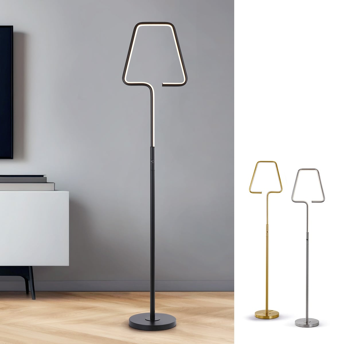 THE LAMP 62.75"H Dimmable LED Tube Floor Lamp