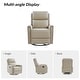 preview thumbnail 70 of 111, Fiacro 30.31" Genuine Leather Wingback Swivel Rocker Recliner with Nailhead Trim
