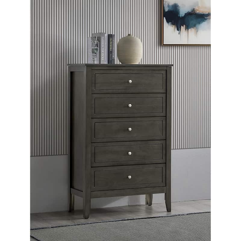 Glory Furniture Daniel 5 Drawer Chest - Grey