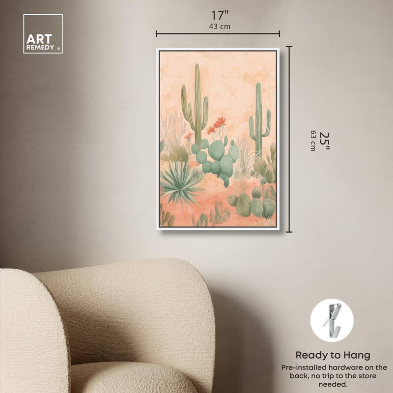 Cactus Ballet Canvas by Art Remedy