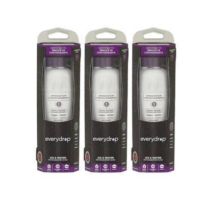 EDR1RXD1 Whirlpool W10295370A Every Drop Refrigerator Water Filter 1 3 Pack - 3 pieces