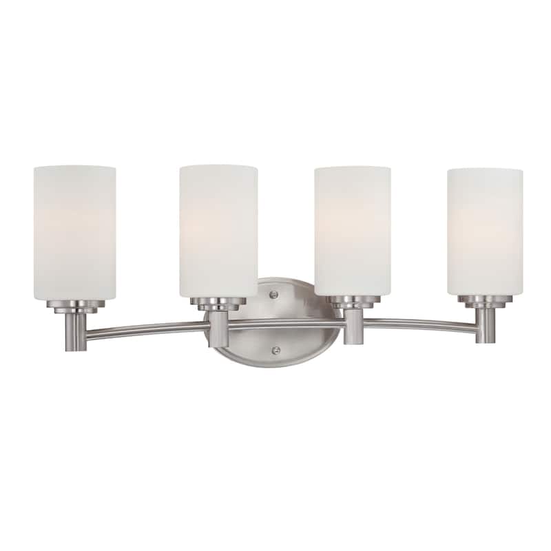 Pittman 12-inch Wide 2-Light Vanity Light in Brushed Nickel - 24 - Brushed Nickel