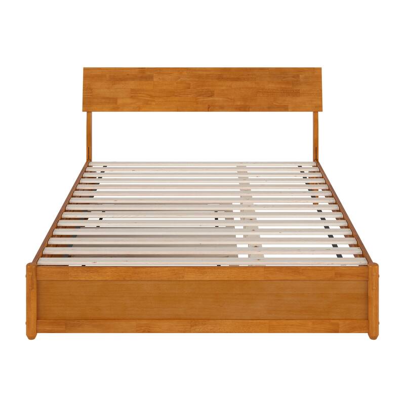 Norla Wood Platform Bed with Trundle