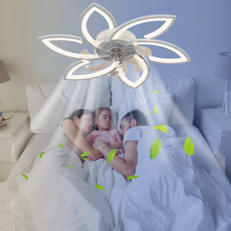 30.7" Ceiling Fan with Lights, Remote Control 3 Color Temperatures,6 Gear wind Speed Fan Light