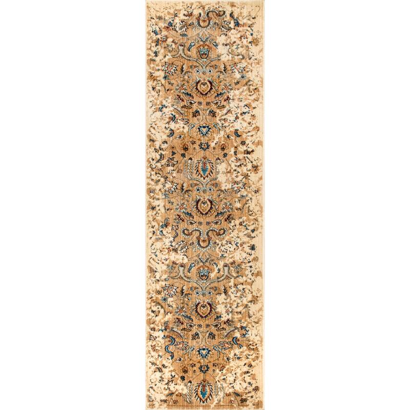 Nuloom Ivory Traditional Persian Timeless Blossom Area Rug
