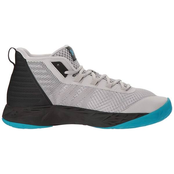 Shop Under Armour Men S Jet Mid Basketball Shoe Black Steel White