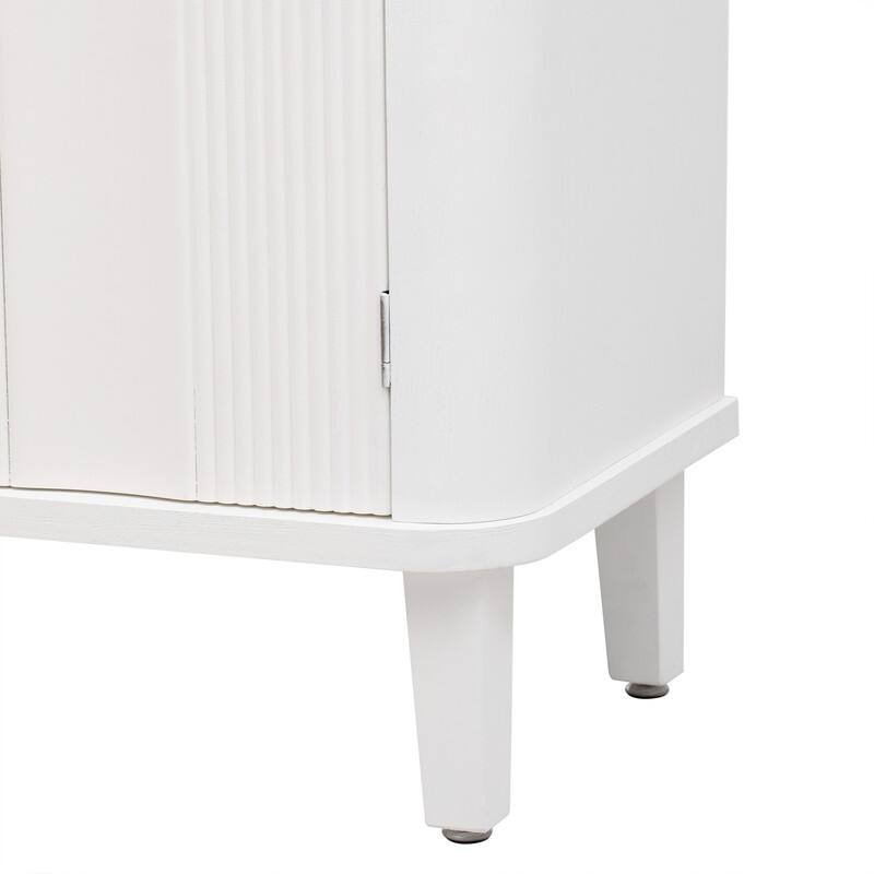 Buffet Cabinet with Storage, Accent Storage Cabinet with 3 Fir Doors, Kitchen Storage Cabinet Sideboard with Adjustable Shelves